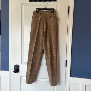 Vintage DAVID BROOKS Suede Leather Pants Straight size 4